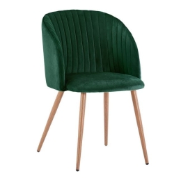 Πολυθρόνα Leah Dark Green HM8543.03 51x58x80Υ εκ. Σετ 2τμχ Βελούδο, Μέταλλο