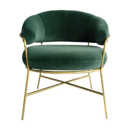 Πολυθρόνα Trudi HM8639.03 Dark Green 84x79x74Υ εκ. Βελούδο, Μέταλλο