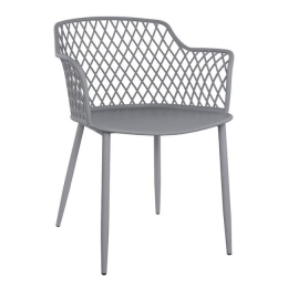Πολυθρόνα Jocelyn HM8510.10 Grey 62Χ55,5Χ79Υ εκ. Σετ 4τμχ Μέταλλο,Πολυπροπυλένιο