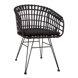 Πολυθρόνα Φωλιά Allegra HM5456.02 Black 59Χ56,5Χ83Υ εκ.