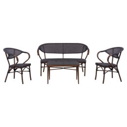 Σαλόνι Σετ 4Τμχ Brown HM5573 4 Θέσεων