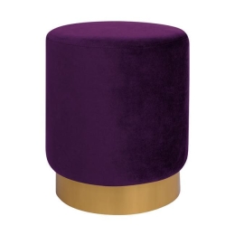 Σκαμπό Levy Purple HM8408.15 Φ35x43Υ εκ. Βελούδο