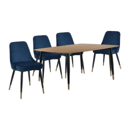 Τραπεζαρία Σετ 5Τμχ Blue HM11180 4 Θέσεων