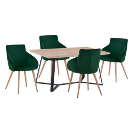 Τραπεζαρία Σετ 5Τμχ Green HM11182 4 Θέσεων