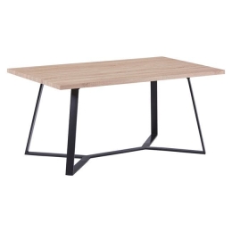 Τραπέζι Aldwin HM8551.01 Sonama 160X90X75Υ εκ. Mdf,Μέταλλο