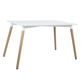 Τραπέζι Minimal 160Χ90X74Υεκ. White Natural HM8697.01 Μέταλλο,Τεχνόδερμα