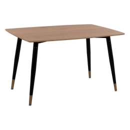Τραπέζι Natural - Black HM8553.01 120x80x74Υ εκ. Μέταλλο,Ξύλο