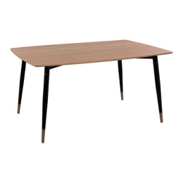 Τραπέζι Natural - Black HM8554.01 160x90x74Υ εκ. Μέταλλο,Ξύλο