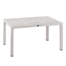 Τραπέζι 150Χ90X73.5Υεκ. Rattan White HM5737.01
