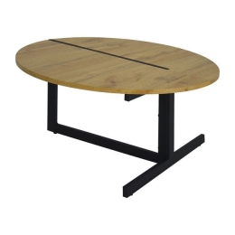 Τραπέζι Σαλονιού Natural HM8535.01 Φ80x43Υεκ. Mdf,Μέταλλο