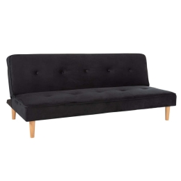 Καναπές-Κρεβάτι Belmont HM3026.14 177x86x72cm Black Βελούδο, Ξύλο