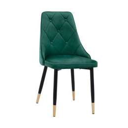 Καρέκλα Fannie HM8701.03 49x53x88Υcm Forest Green Σετ 2τμχ Βελούδο, Μέταλλο