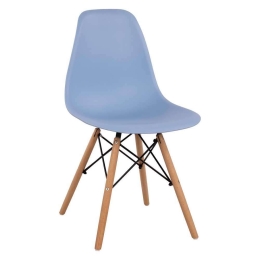 Καρέκλα Με κάθισμα Twist PP HM8460.08 46x50x82cm Light Blue Σετ 4τμχ Ξύλο,Πολυπροπυλένιο