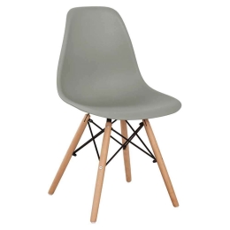 Καρέκλα Με κάθισμα Twist PP HM8460.10 46x50x82cm Grey Σετ 4τμχ Ξύλο,Πολυπροπυλένιο