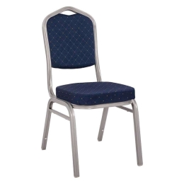 Καρέκλα Συνεδρίου Catering Hilton HM0054.02 44x61x92cm Blue-Silver Μέταλλο,Ύφασμα