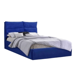Κρεβάτι Royalty HM563.08 160Χ200cm Blue Υπέρδιπλo Βελούδο