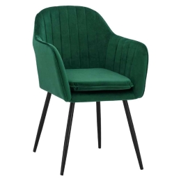 Πολυθρόνα Sawyer HM8523.13 53Χ60Χ76Υcm Forest Green-Black Σετ 2τμχ Βελούδο, Μέταλλο