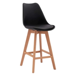 Σκαμπό Μπαρ Vegas HM8000.12 48x58x105Υcm Black Σετ 4τμχ Ξύλο,Πολυπροπυλένιο,Τεχνόδερμα