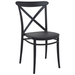 Καρέκλα Cross 20.0588 51Χ51Χ87cm Black Siesta