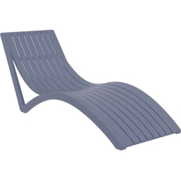 Ξαπλώστρα Slim 20.0097 72X180X70cm Dark Grey Siesta