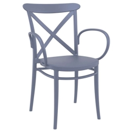 Πολυθρόνα Cross XL 20.0594 57Χ51Χ87cm Dark Grey Siesta