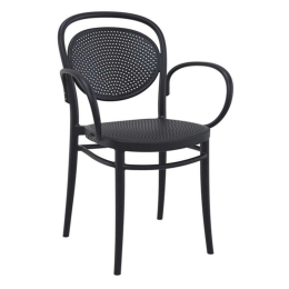 Πολυθρόνα Marcel XL 20.0642 57Χ52Χ85cm Black Siesta