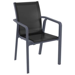 Πολυθρόνα Pacific 20.0076 57X62X44/90cm Dark Grey Siesta