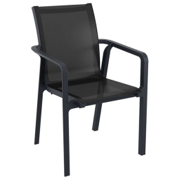 Πολυθρόνα Pacific 20.0077 57X62X44/90cm Black Siesta