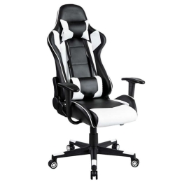 Πολυθρόνα Γραφείου Gaming A6250 01.0252 64Χ53Χ135cm Black-White