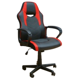 Πολυθρόνα Γραφείου Gaming BS6210 01.0403 60,5Χ64,5Χ103-113cm Black-Red