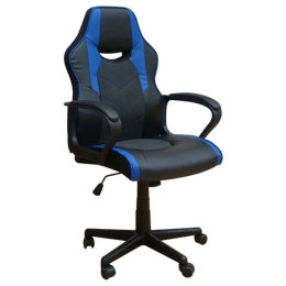 Πολυθρόνα Γραφείου Gaming BS6210 01.0404 60,5Χ64,5Χ103-113cm Black-Blue