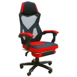 Πολυθρόνα Γραφείου Gaming Με Υποπόδιο BS6220 01.0406 61Χ62,5Χ105-115cm Black-Yellow