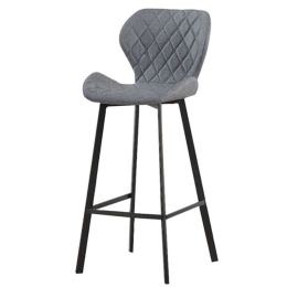 Σκαμπό Martin 43.1358 46,5Χ48,5Χ73/79/105cm Grey Μέταλλο,Ύφασμα