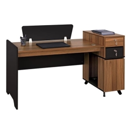 Γραφείο Επαγγελματικό Supreme HM2351 154x60x100cm Walnut-Black