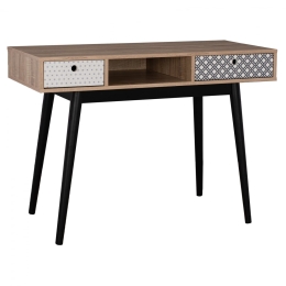 Γραφείο Κονσόλα Hattie HM8759 110x48,5x78cm Natural-Black
