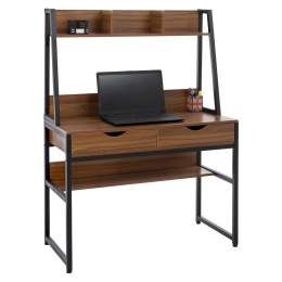Γραφείο Με Βιβλιοθήκη HM2390.12 100x48x139cm Walnut-Black