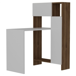 Γραφείο Με Βιβλιοθήκη HM9087.01 90x72,1x120cm White-Walnut