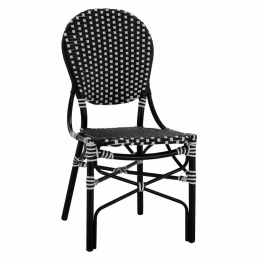 Καρέκλα Bamboo Look HM5792.02 46x60x96cm Black-White