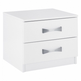 Κομοδίνο HM2235.05 Με Δύο Συρτάρια 48x40,5x41,5cm White Μελαμίνη