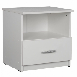 Κομοδίνο HM2431.03 45x40x48cm White Μελαμίνη,Μέταλλο