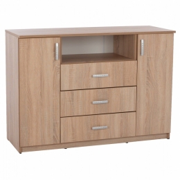 Μπουφές Adler HM2430 Με 2 Ντουλάπια Και 3 Συρτάρια 120X45X85cm Sonama Oak Μελαμίνη