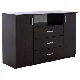Μπουφές Adler HM2430.02 Με 2 Ντουλάπια & 3 Συρτάρια 120x45x85cm Wenge Μελαμίνη