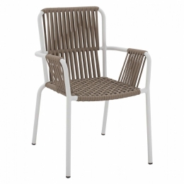 Πολυθρόνα HM5784.01 56x58x85cm White-Cappuccino
