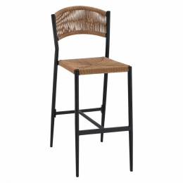 Σκαμπό Bar HM5789.02 Με Σχοινί 45,5x56x111cm Anthracite