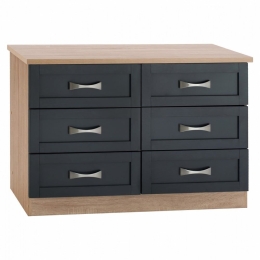 Συρταριέρα Milani HM317.04 Με 6 Συρτάρια 120X40X76Ycm Sonama-Grey