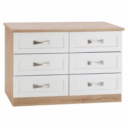 Συρταριέρα Milani HM317.06 Με 6 Συρτάρια 120X40X76cm Sonama-White