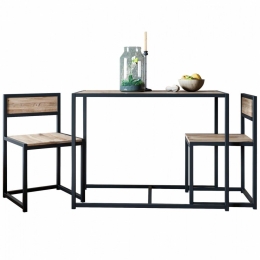 Τραπεζαρία HM8890.01 (Σετ 3τμχ) 105Χ55Χ78 Walnut - Black 2 Θέσεων