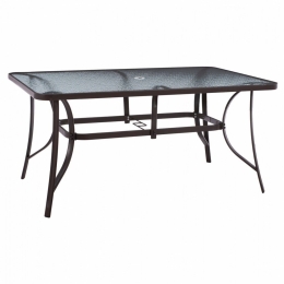 Τραπέζι Bruno HM5145.12 150X90Χ75cm Με Τρύπα Για Ομπρέλα Φ38 Brown
