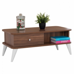 Τραπεζάκι Σαλονιού Gwen HM9163 90x45x37cm Walnut Μελαμίνη