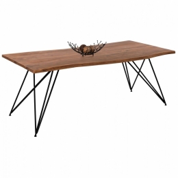 Τραπέζι Rio HM8181.11 Από Μασίφ Ξύλο Ακακίας 200Χ96Χ76cm Natural Μέταλλο,Ξύλο
